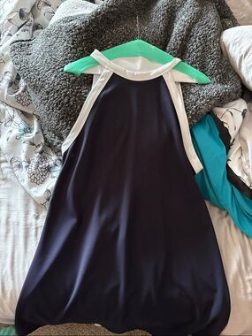 The Vanity Room Navy and White Mini Dress